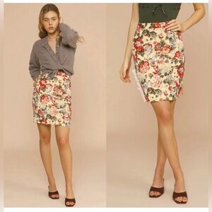 Rouje Paris Floral Print Gomes Skirt size 40